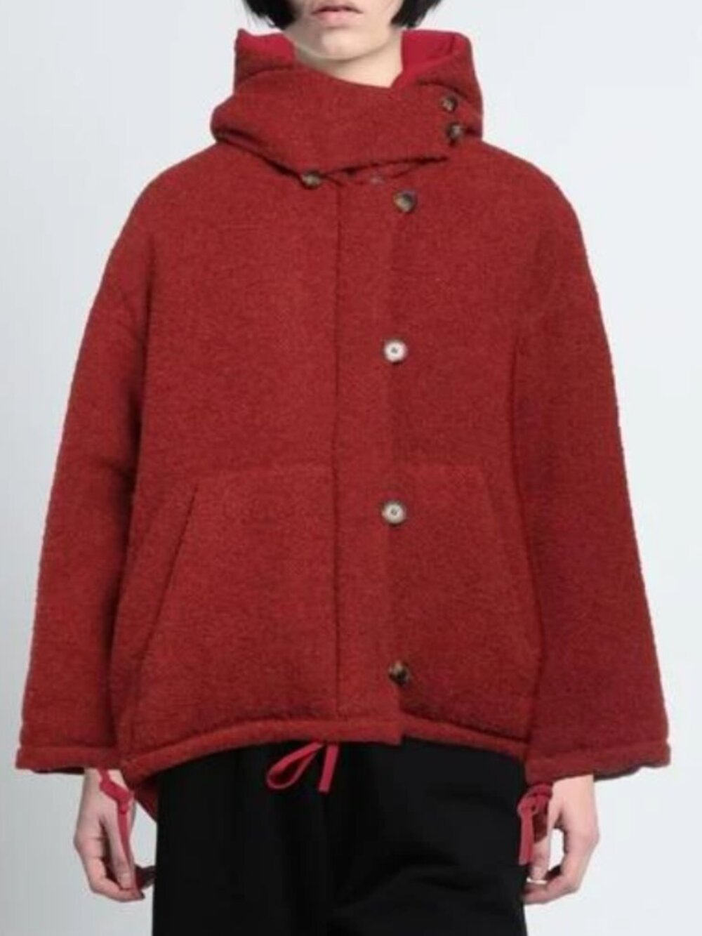 NWT Rosie Assoulin Wool Blend Hooded Jacket
